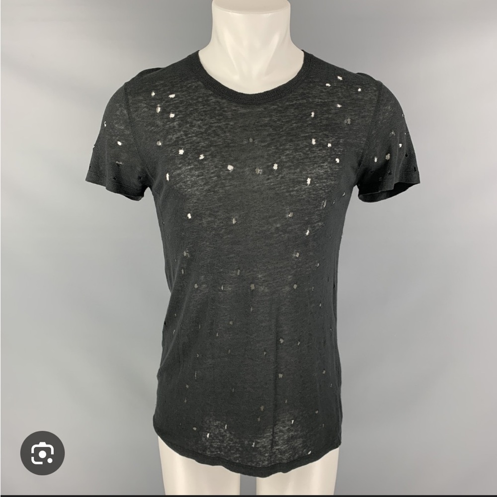IRO Cream Distressed T-Shirt
